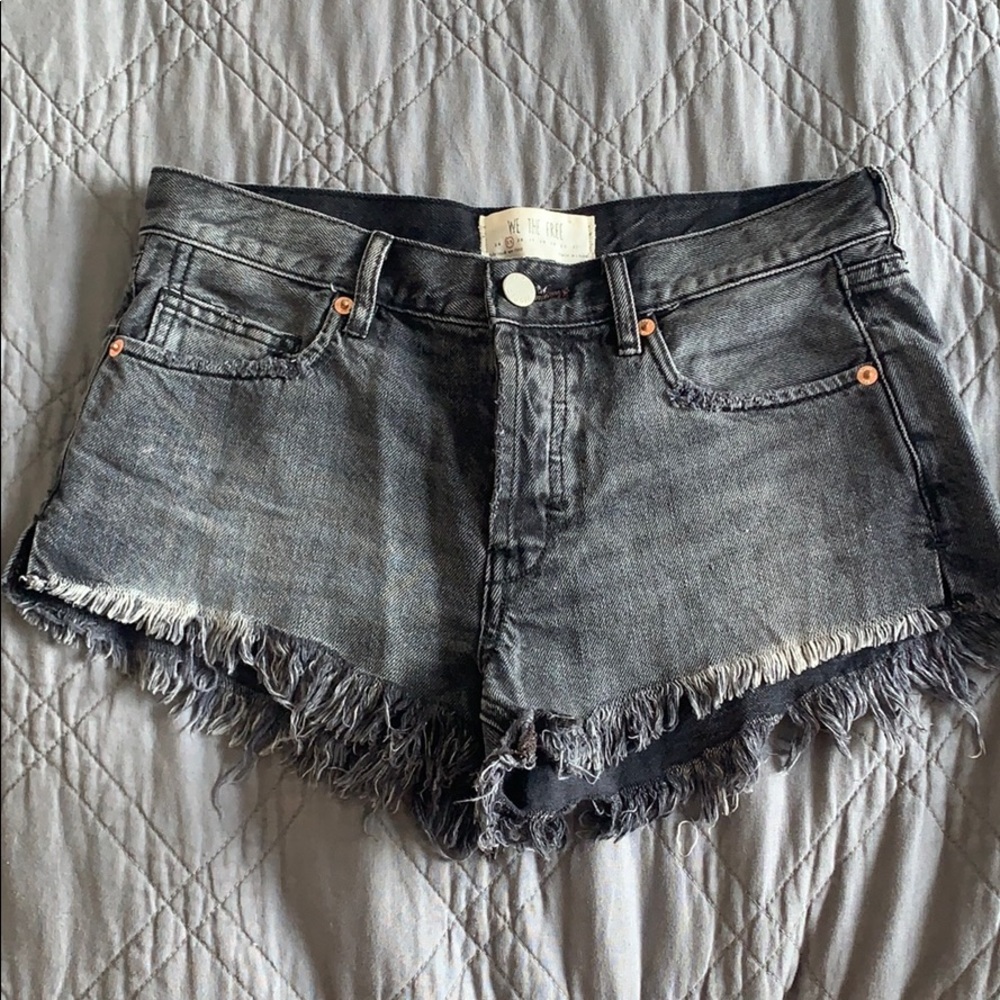 Free people gray denim shorts